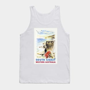 South Coast, Western Australia Vintage Poster Tank Top